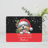 Prettig Kerstfeest Graaiende Hond (Staand voorkant)
