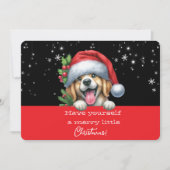 Prettig Kerstfeest Graaiende Hond (Voorkant)