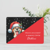 Prettig Kerstfeest Graaiende Hond (Staand voorkant)