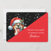 Prettig Kerstfeest Graaiende Hond (Voorkant)