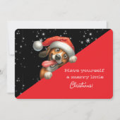 Prettig Kerstfeest Graaiende Hond (Voorkant)