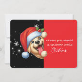 Prettig Kerstfeest Graaiende Hond (Voorkant)