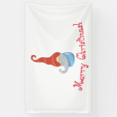 Prettig kerstfeest Grappige Gnome Spandoek – Festi (Verticaal)