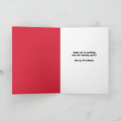 Prettig kerstfeest Grappige kat in feestelijke out Feestdagen Kaart (Binnen)