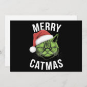 Prettig Kerstfeest Grappige Kattenliefhebbers  Feestdagenkaart (Voorkant / Achterkant)