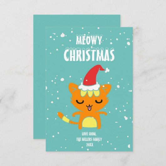 Prettig kerstfeest, grappige kerstkaart (Voorkant / Achterkant)