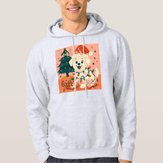 Prettig Kerstfeest! Grappige Kerstman Hond Hoodie