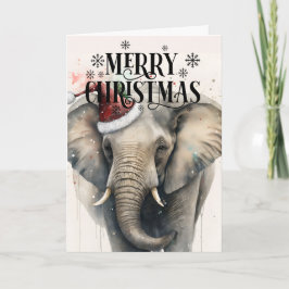 Prettig kerstfeest Grappige Olifant Kaart