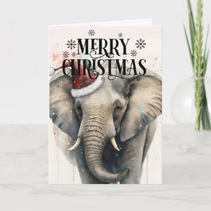 Prettig kerstfeest Grappige Olifant Kaart