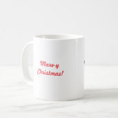 Prettig Kerstfeest! Grappige paarden mok (Voorkant links)