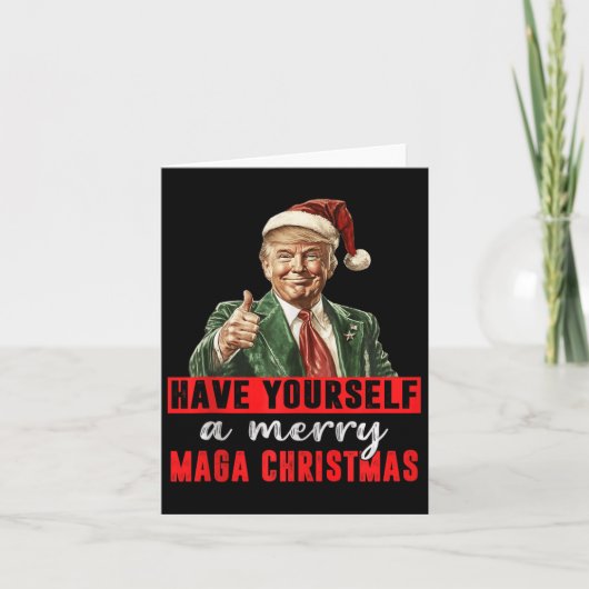 Prettig Kerstfeest Grappige Trump Christus Kaart (Voorkant)