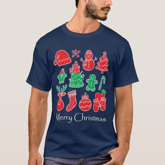 Prettig kerstfeest Grappige vakantie T-shirt (Voorkant)