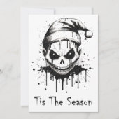 Prettig kerstfeest griezelige gotische horror feestdagenkaart (Voorkant)