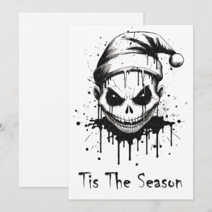 Prettig kerstfeest Griezelige Gotische Horror Feestdagenkaart