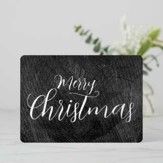 Prettig kerstfeest Grijs Geborsteld Minimalistisch Folie Feestdagenkaart