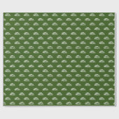 Prettig kerstfeest groen en wit script kalligrafie cadeaupapier (Vlak)
