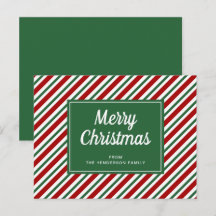Prettig kerstfeest groen gestreept patroon  