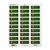 Prettig kerstfeest, Groen, Kerstman Etiket (Full Sheet)