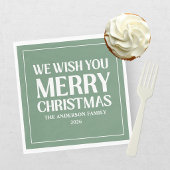 Prettig Kerstfeest Groen Servet