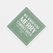 Prettig Kerstfeest Groen Servet (Hoek)