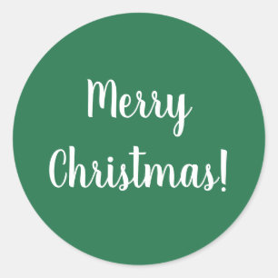 Prettig kerstfeest Groen & Wit typografie Festive Ronde Sticker