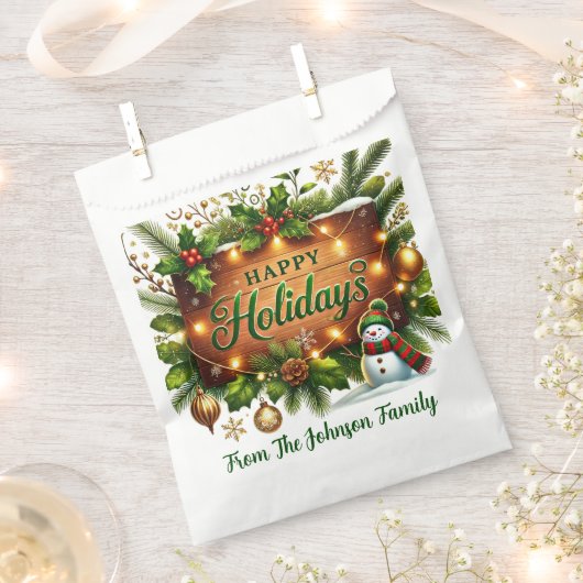 Prettig kerstfeest groenblijvende slinger bedankzakje (Geknipt)