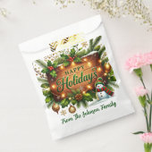 Prettig kerstfeest groenblijvende slinger bedankzakje (Gezegeld)