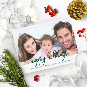 Prettig Kerstfeest Groene Calligrafie Foto Kerstmi Briefkaart