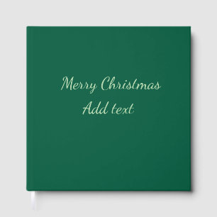 Prettig kerstfeest groene effen solo achtergrond h gastenboek