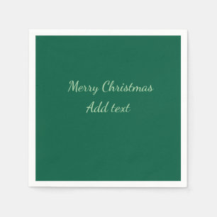Prettig kerstfeest groene effen solo achtergrond h servet