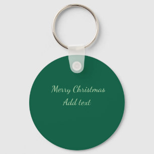 Prettig kerstfeest groene effen solo achtergrond h sleutelhanger