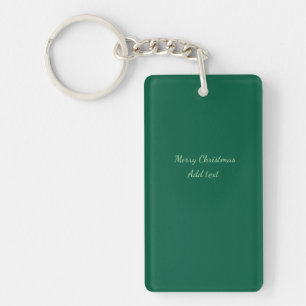 Prettig kerstfeest groene effen solo achtergrond h sleutelhanger