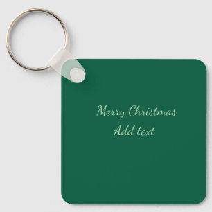 Prettig kerstfeest groene effen solo achtergrond h sleutelhanger