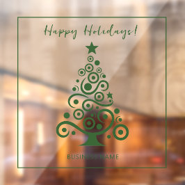 Prettig Kerstfeest Groene Kerstboom Decoratie Raamsticker