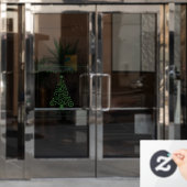 Prettig Kerstfeest Groene Kerstboom Decoratie Raamsticker (Kantoordeur)