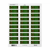 Prettig Kerstfeest, Groene Kerstkrans Etiket (Full Sheet)