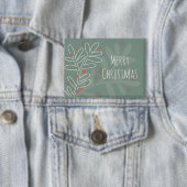 Prettig kerstfeest groene maretak button (Insitu)