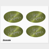Prettig kerstfeest Groene sticker geëmbosseerde ui (Vel)