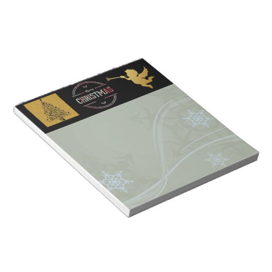 Prettig kerstfeest Groet Notitieblok (Schuin)