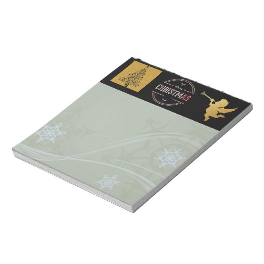 Prettig kerstfeest Groet Notitieblok (Linkerzijde)