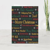Prettig Kerstfeest Groeten in Verschillende Talen Kaart (Achterkant)