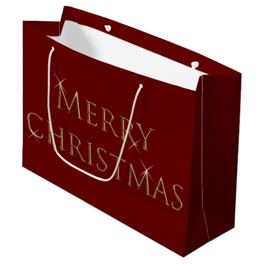 Prettig kerstfeest  groot cadeauzakje (Voorkant Gekanteld)