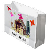 Prettig kerstfeest! groot cadeauzakje (Voorkant Gekanteld)