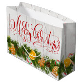 Prettig kerstfeest  groot cadeauzakje (Achterkant Gekanteld)