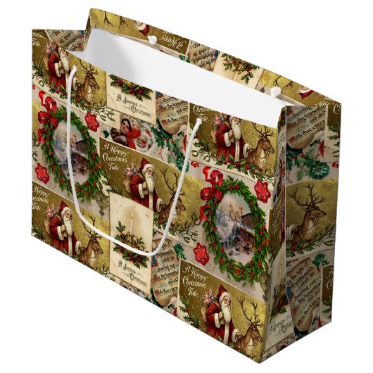 Prettig Kerstfeest Groot Cadeauzakje (Voorkant Gekanteld)