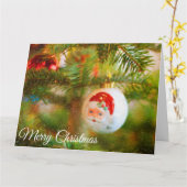 Prettig Kerstfeest Groot Kaart (Gele Bloem)
