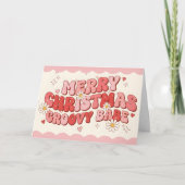 Prettig kerstfeest Groovy Babe Feestdagen Kaart (Voorkant)