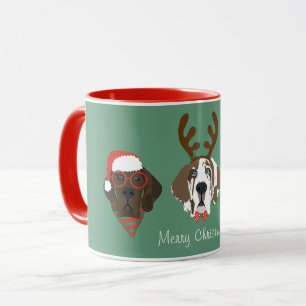 Prettig kerstfeest grote Deense honden Mok
