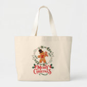 Prettig kerstfeest grote tote bag (Voorkant)