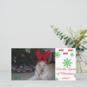 Prettig kerstfeest GSD Duitse Herdershond kaart gr (Staand voorkant)